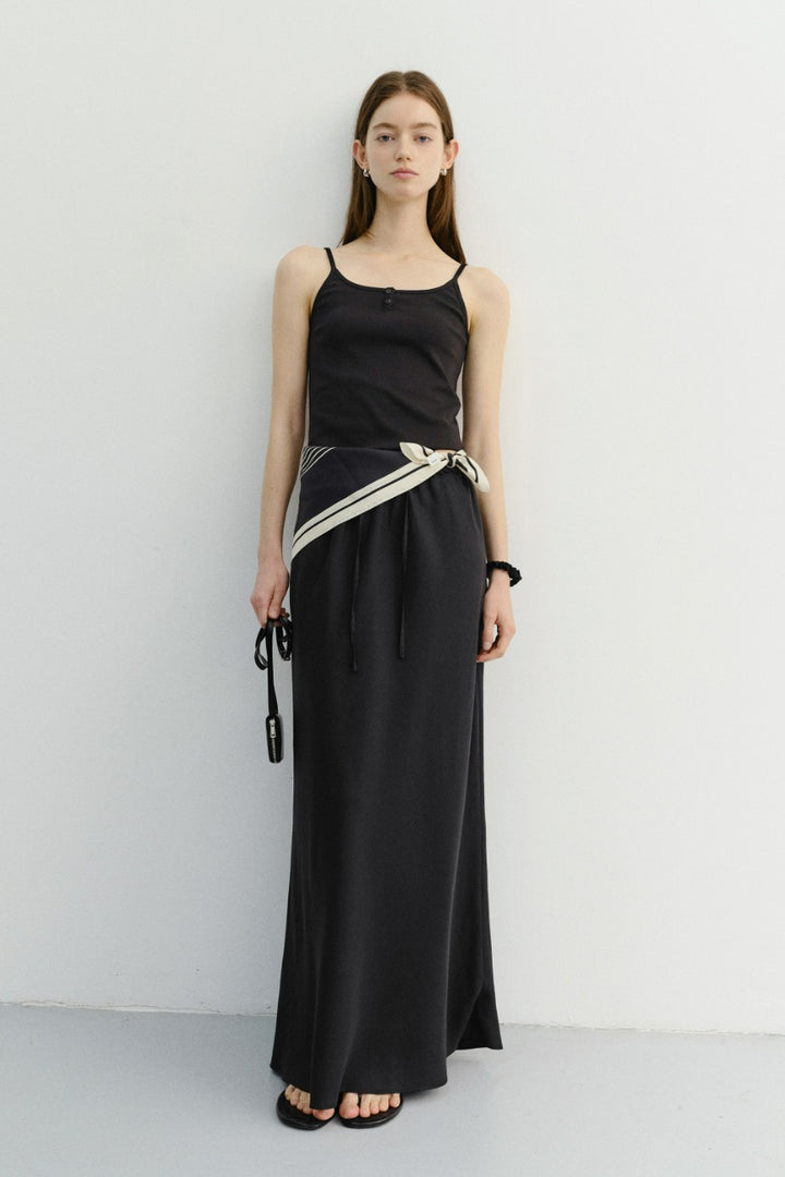 Dunst Linen Maxi Skirt Black