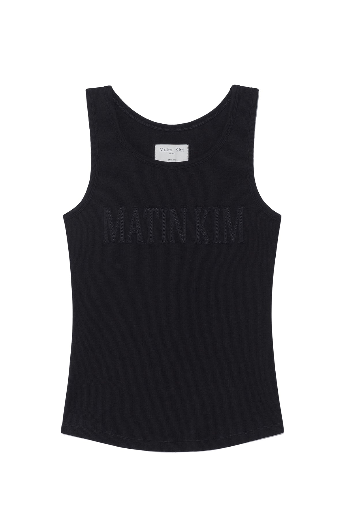 Matinkim Logo Applique Slim Tank Top IN Black