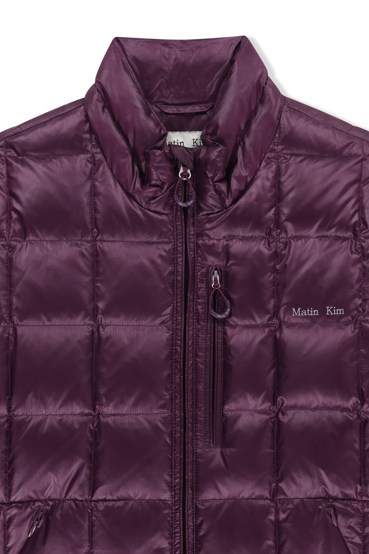 Matinkim Matin Grid Quilted Light Down Jumper IN Purple