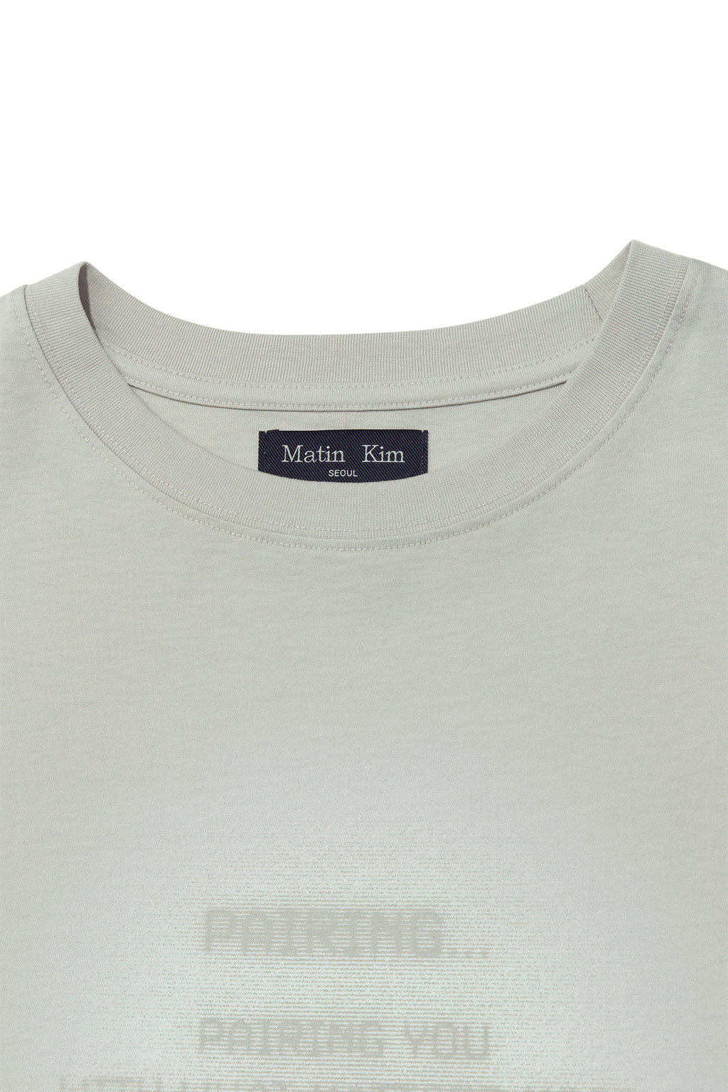 Matinkim Matin Kim Pairing Logo Printing Top For Men IN Light Grey