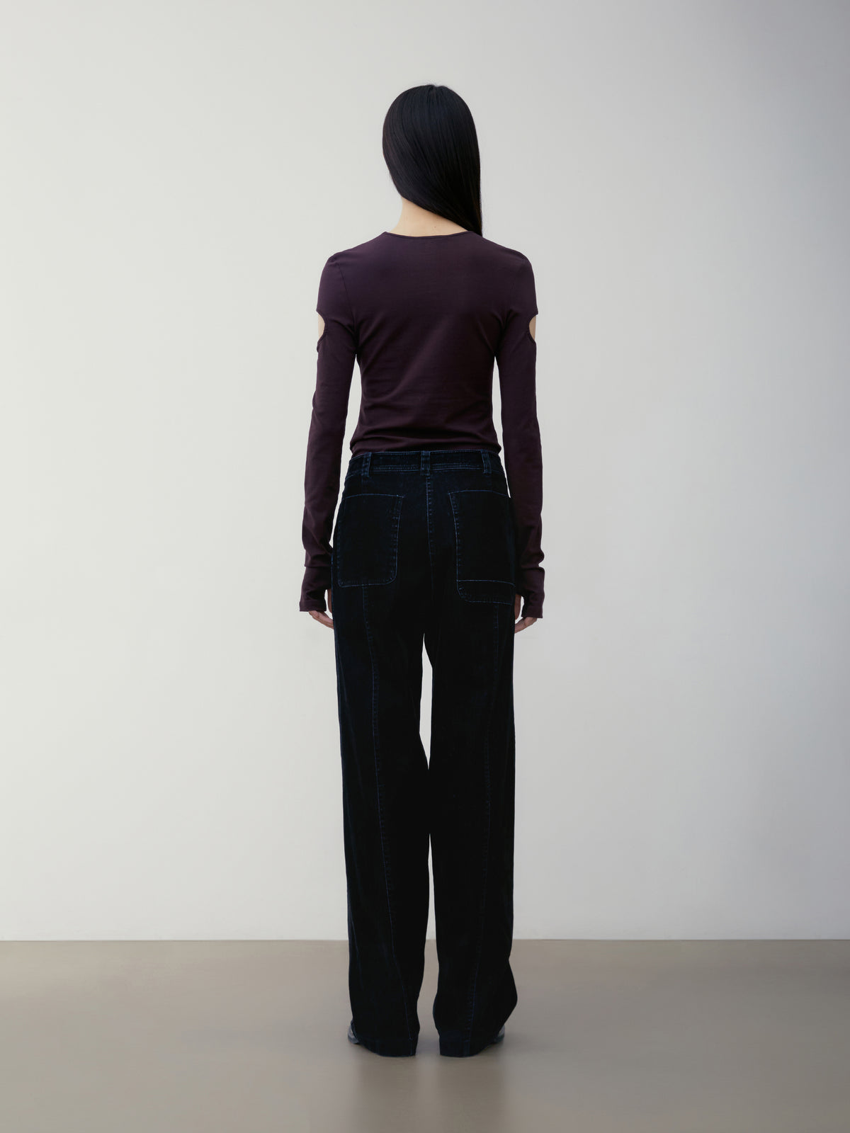 Low Classic Sleeve Hole T-Shirt Purple