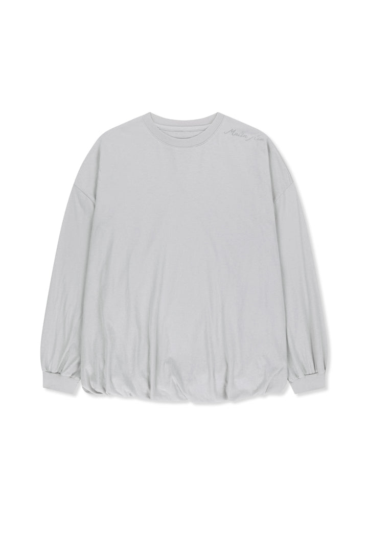 Matinkim Blouson Hem Overfit Top IN Light Grey