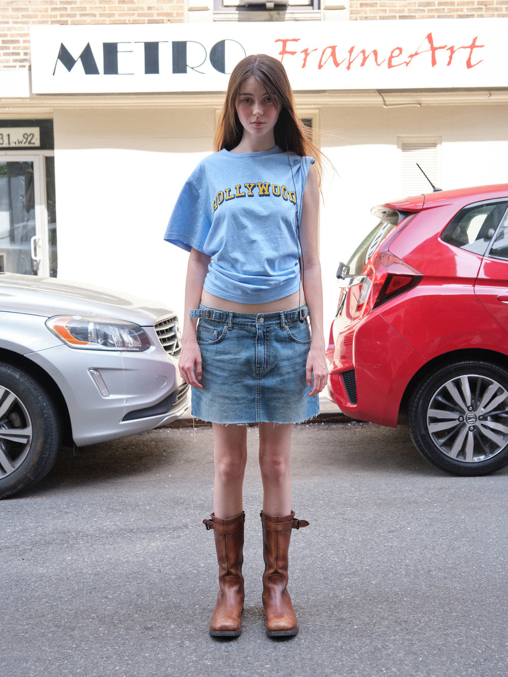 Low Classic Hollywood Basic Tee Blue