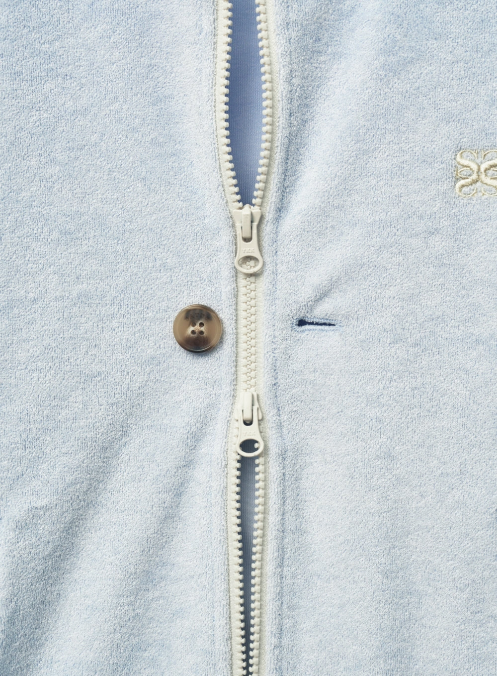 [satur] (W) Lawton Terry Track Zip-up Jacket - Sky Blue