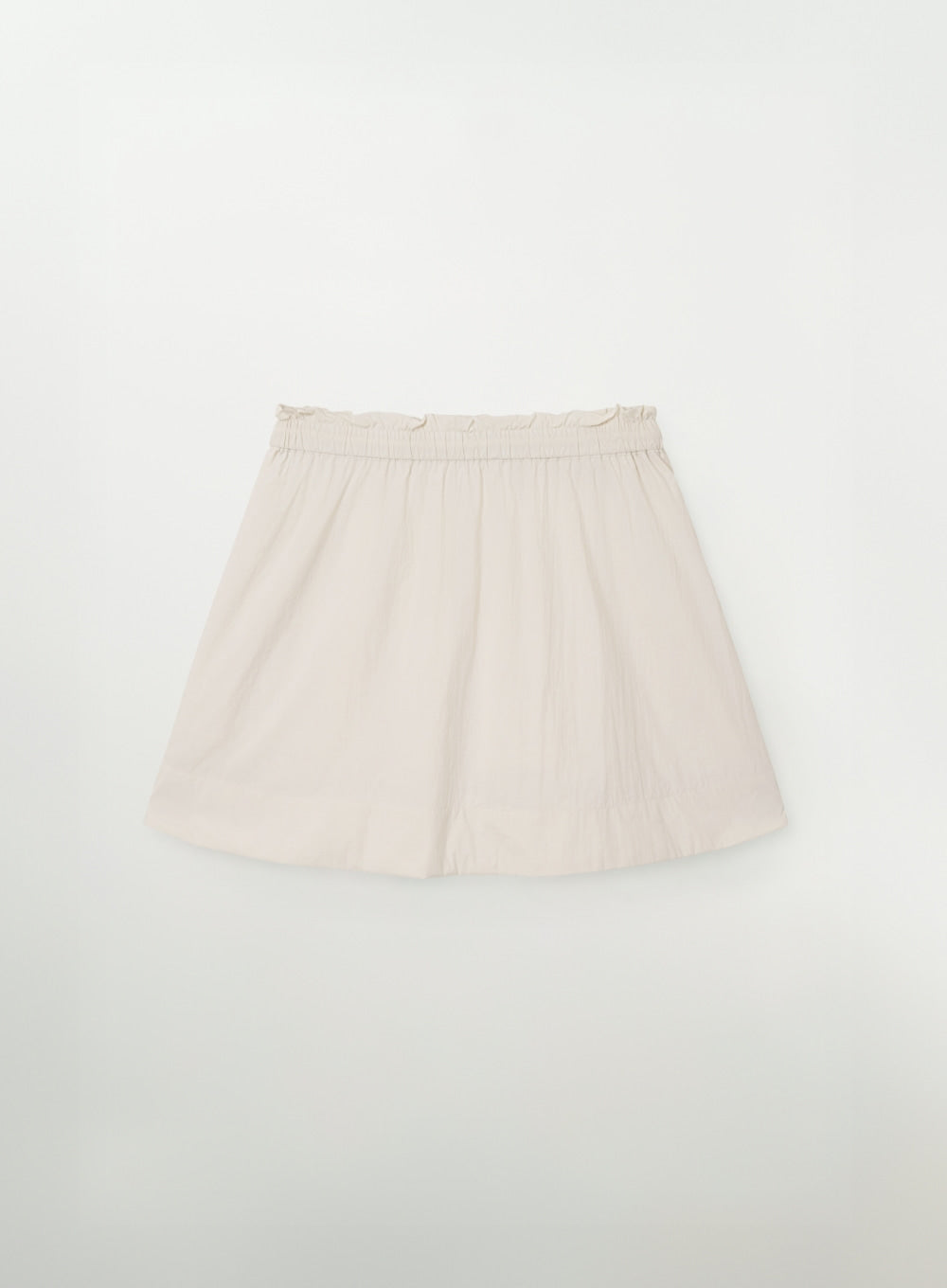 Satur Logo String Nylon Flare Skirt - Cream