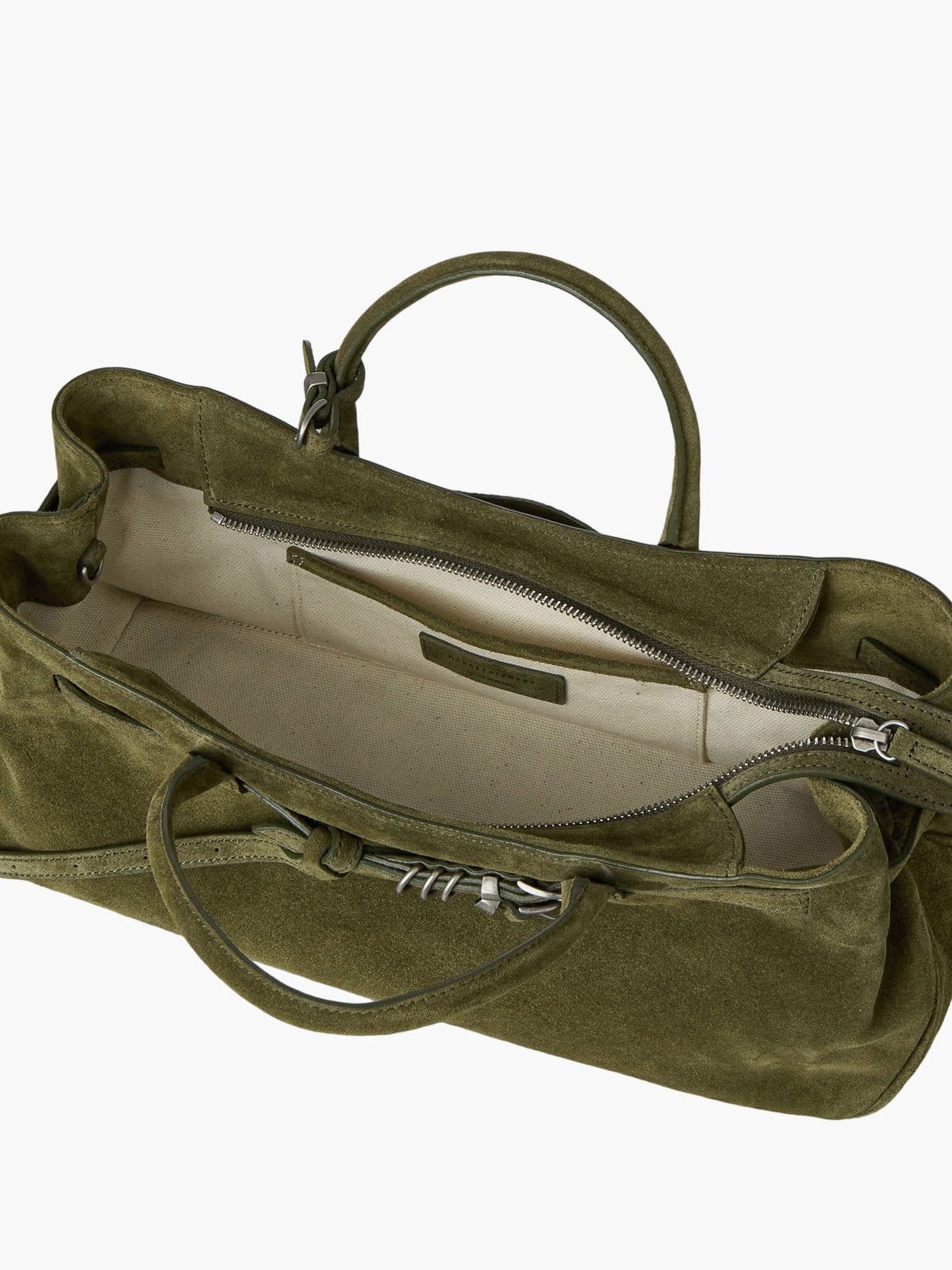 Margesherwood Grandma Used Bag dark olive suede