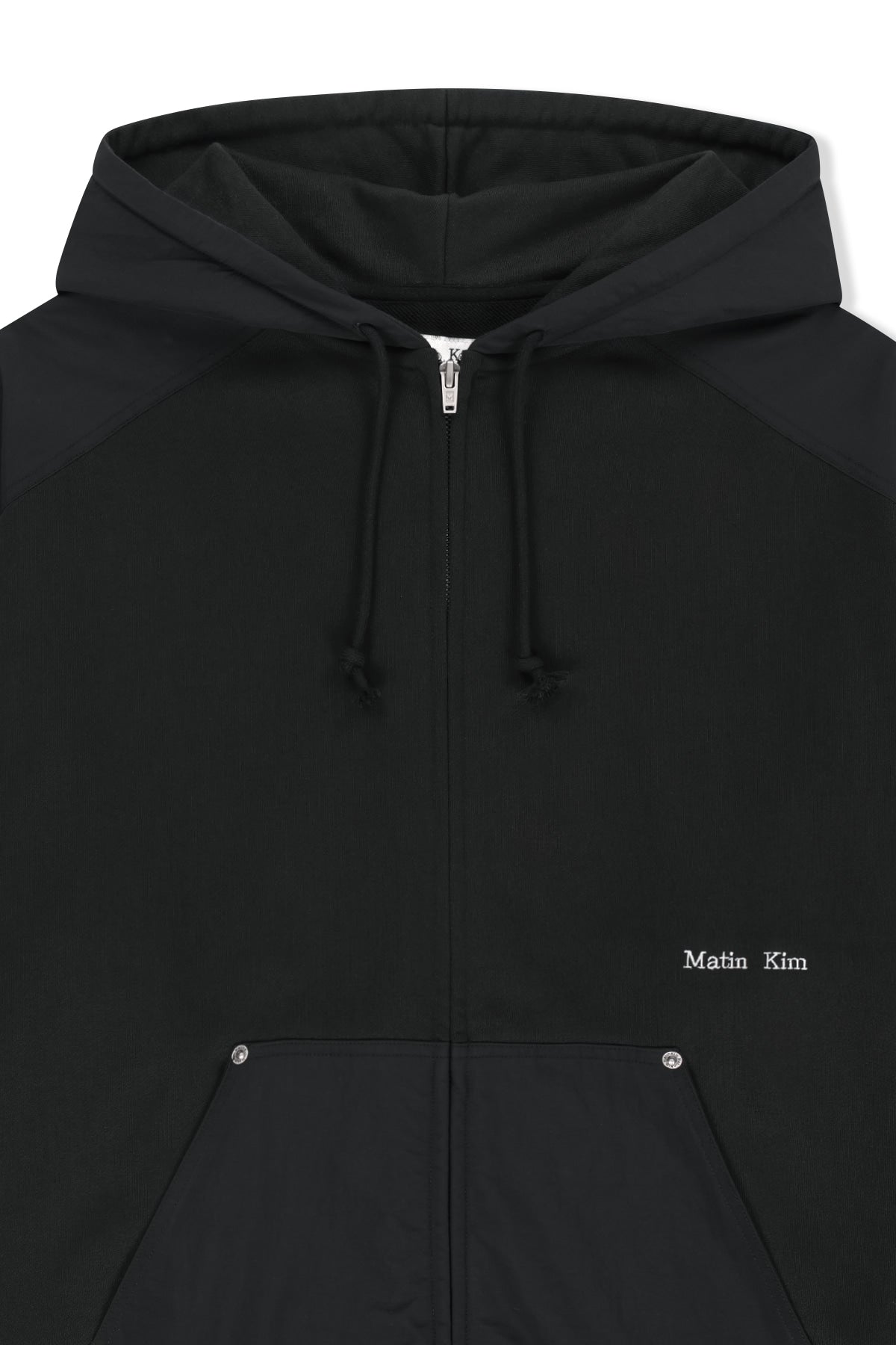 Matinkim Color Block Hoody Zip UP IN Charcoal