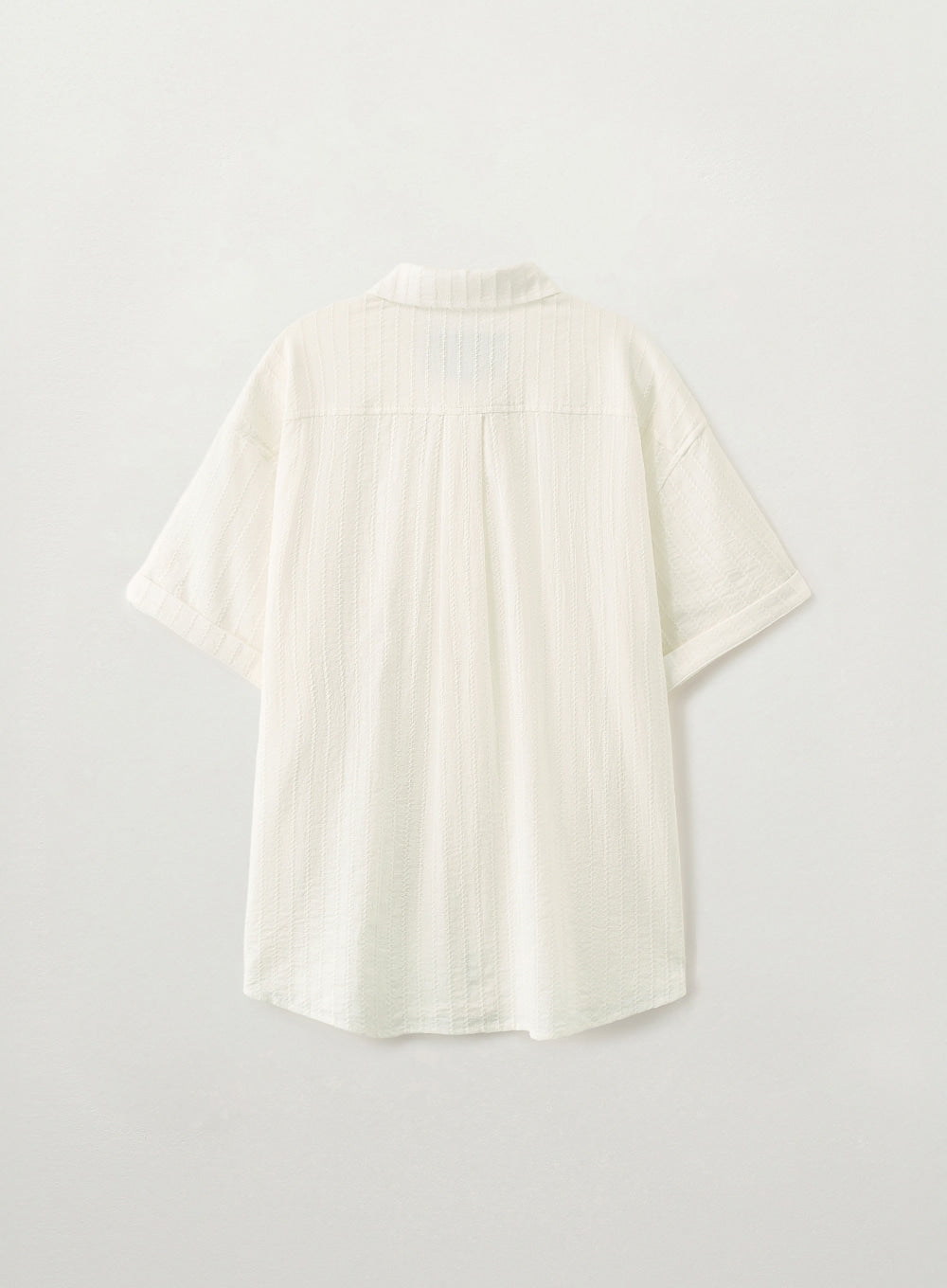 Satur Roll Up Half Shirt - Cream
