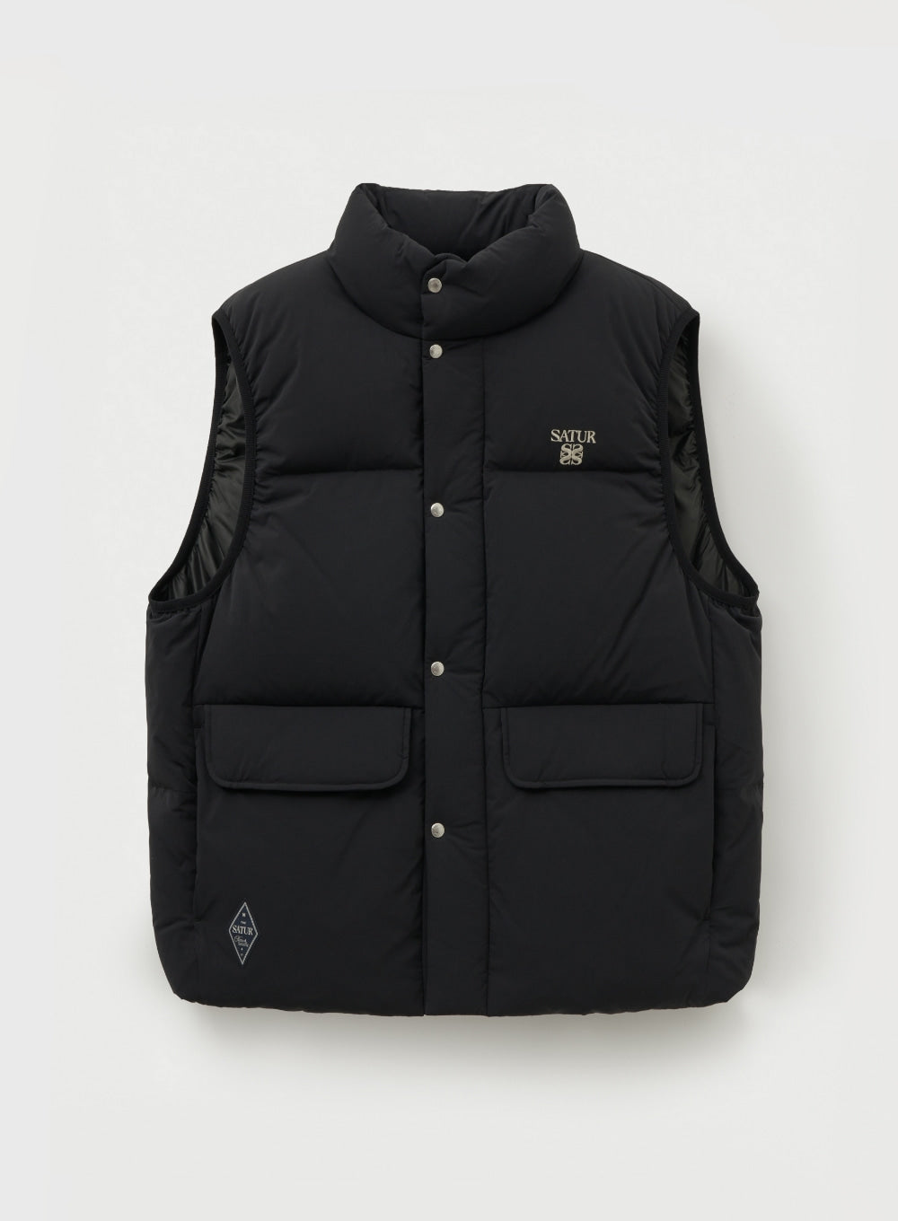 [satur] Apero Pocket Duck Down Padding Vest - Black