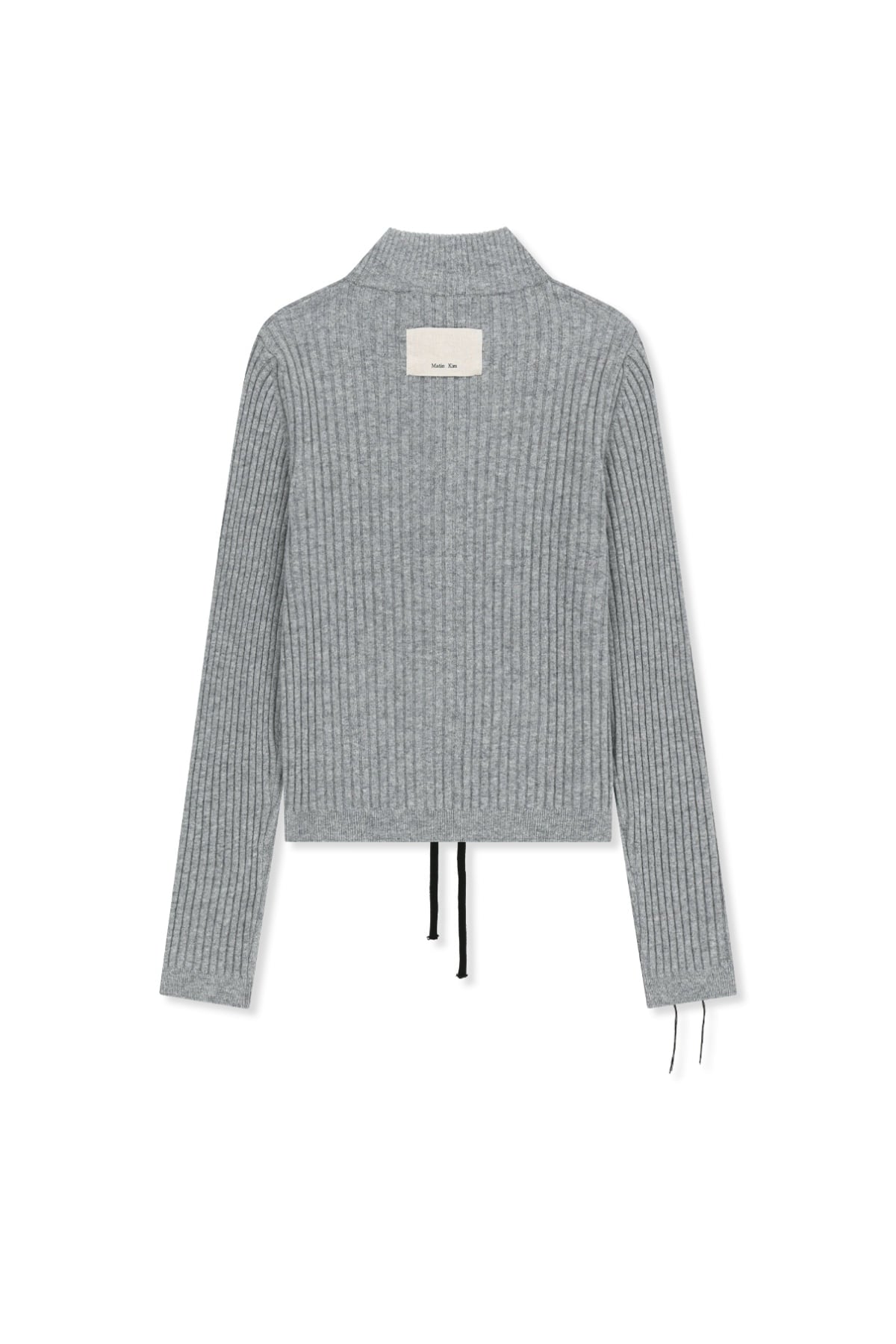 Matinkim Hand Stitch Slim Fit Knit Zip UP IN Grey