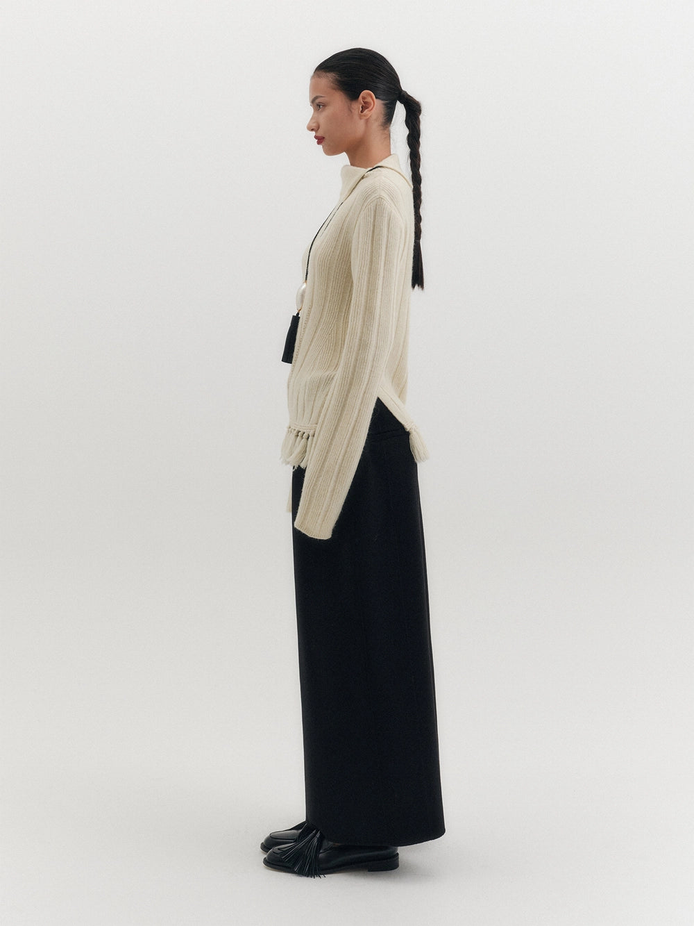 EENK Straight Classic Long Skirt - Black