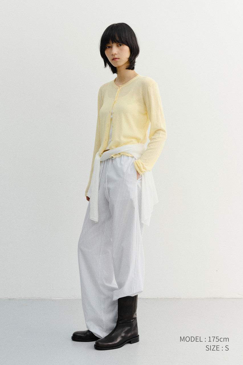 Dunst Summer Essential Crewneck Cardigan Butter