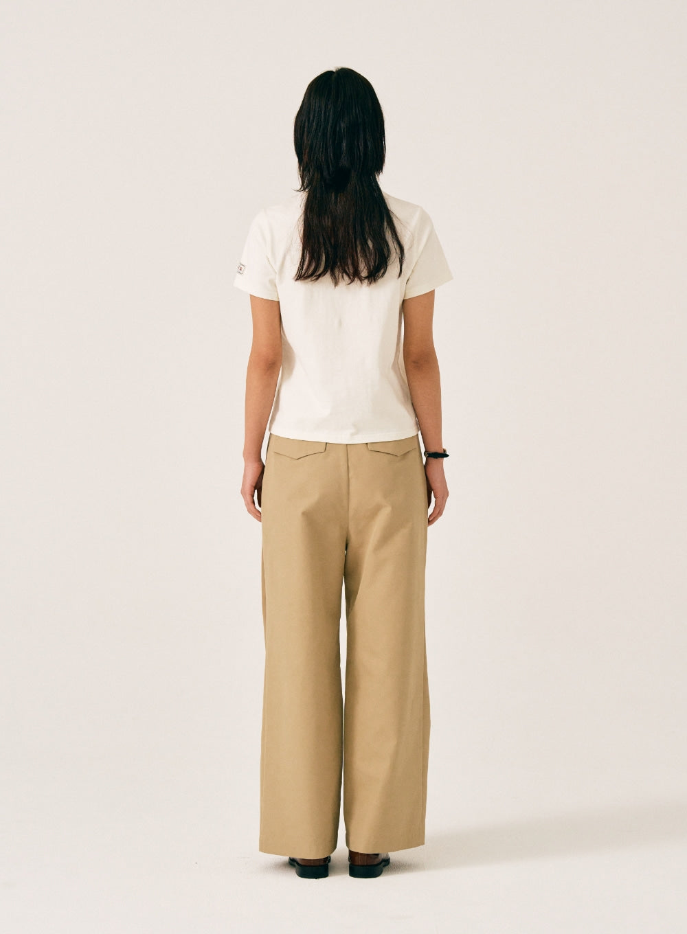 [satur] (W) Bliss 3-Tuck Wide Chino Pants - Heritage Beige