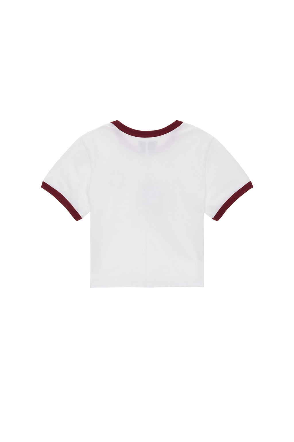 [matinkim] CIRCLE LOGO RINGER CROP TOP IN RED