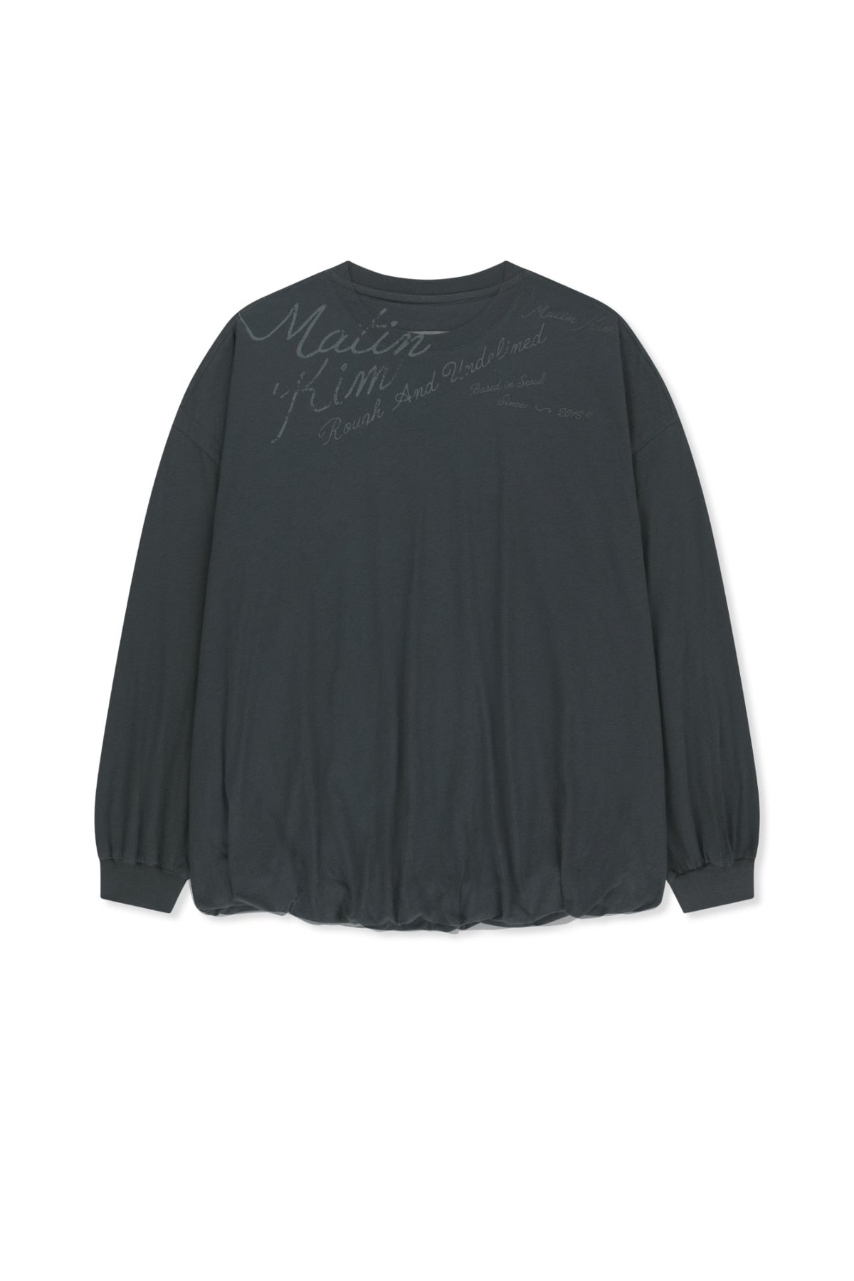 Matinkim Blouson Hem Overfit Top IN Charcoal