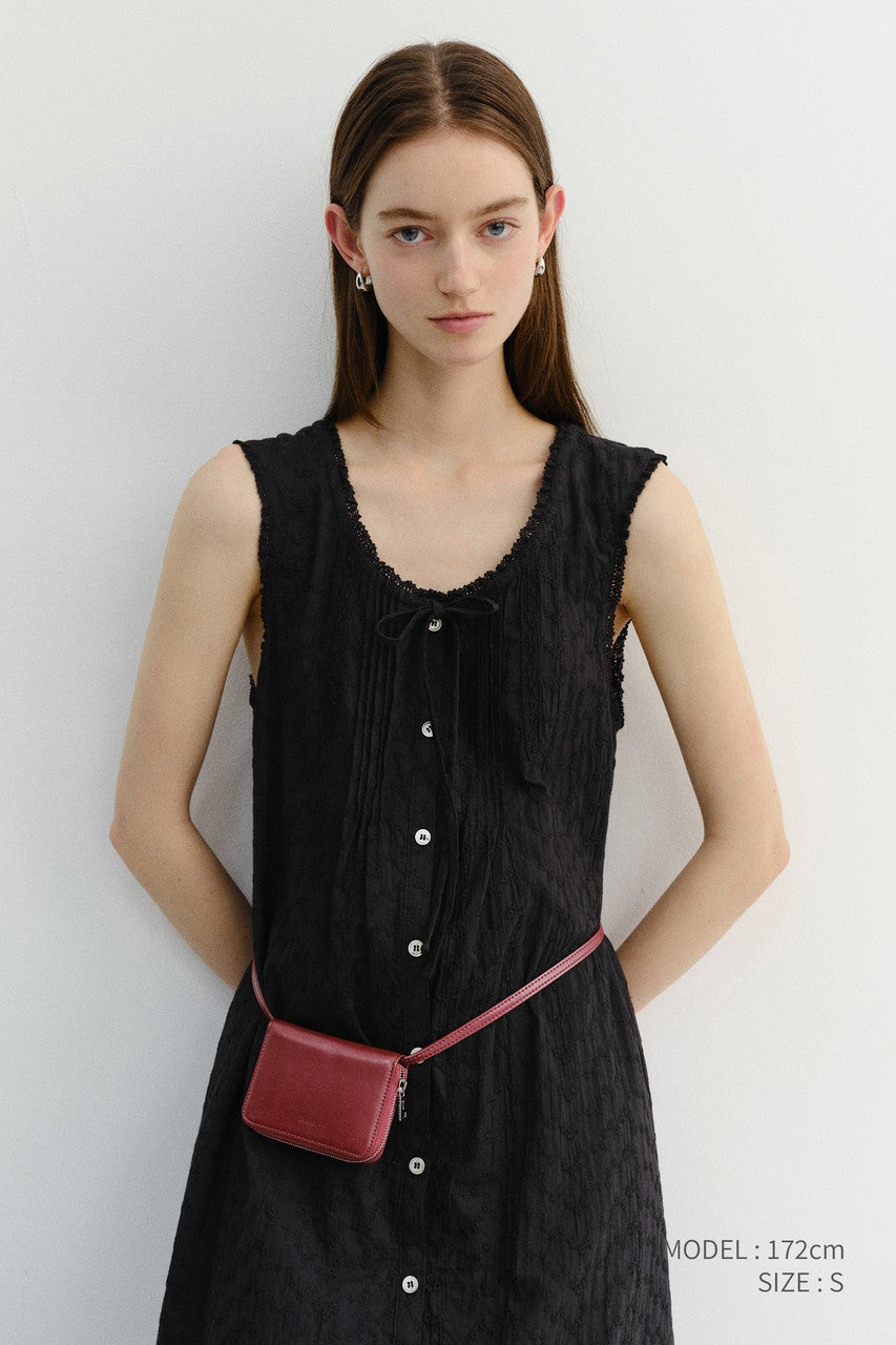 Dunst Needlework Babydoll Dress Black