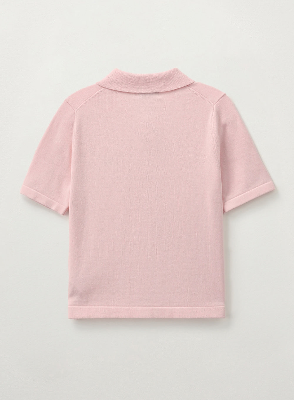 [satur] (W) Basic Cotton Collar Half Cardigan - Pink