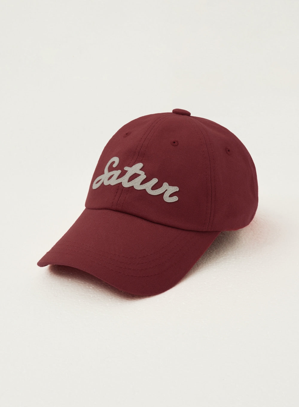 [satur] Vintage Casual Applique Ball Cap - Red