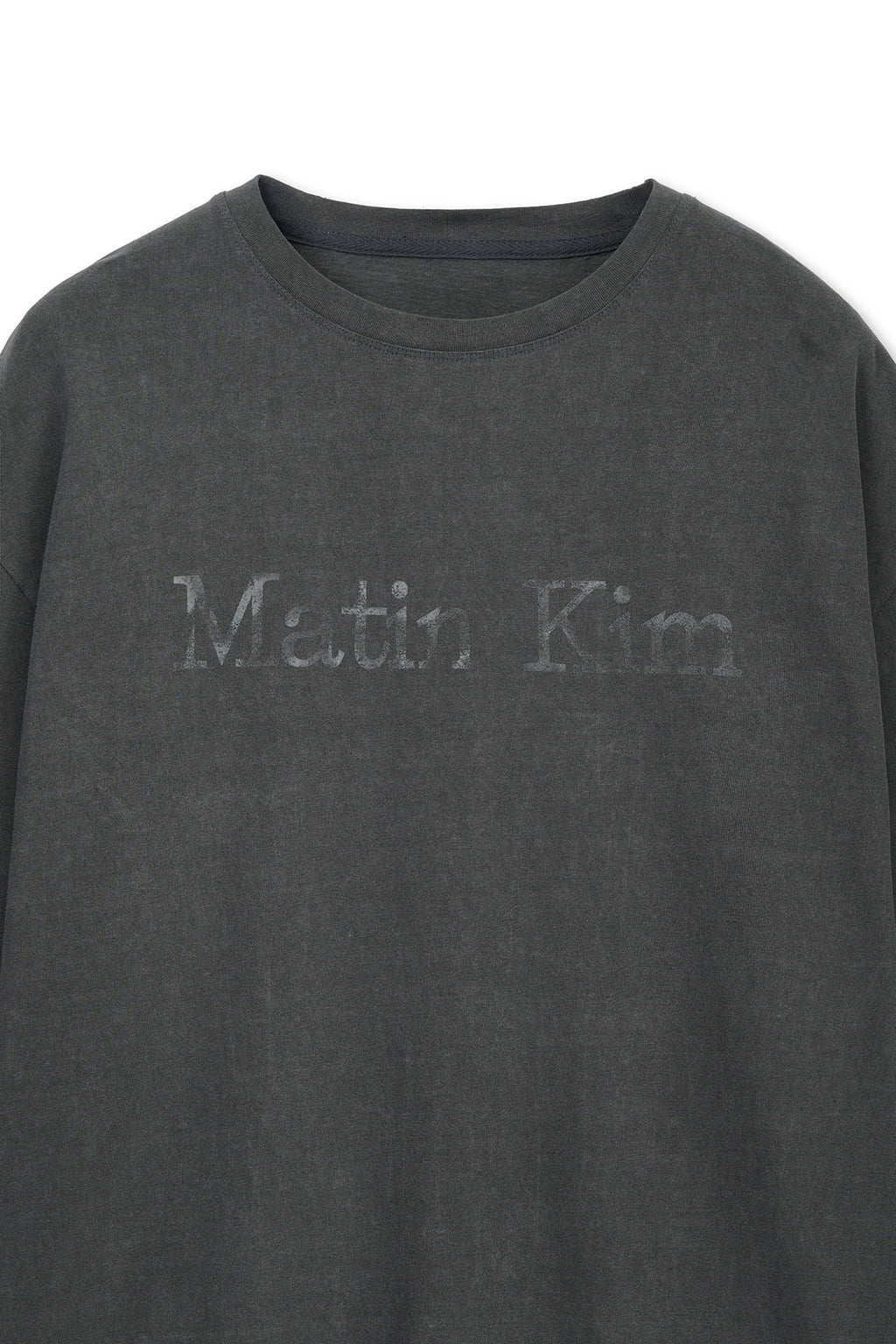 Matinkim Distressed Logo Top IN Charcoal