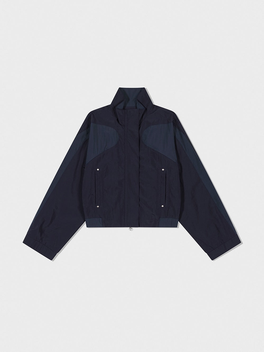 Low Classic Zip-Up Short Jacket Navy