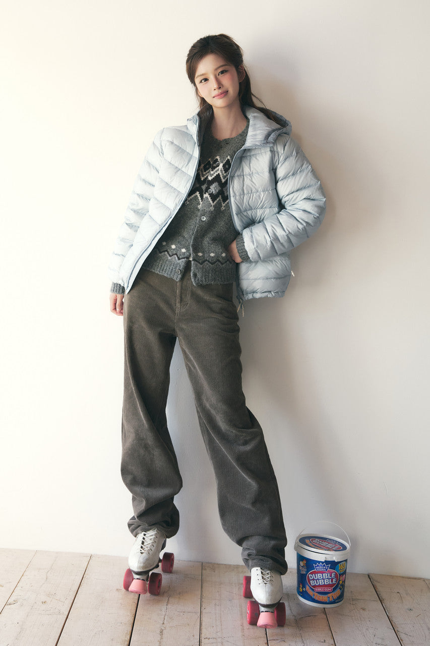 Dunst Unisex Chunky Pattern Cardigan Melange Grey