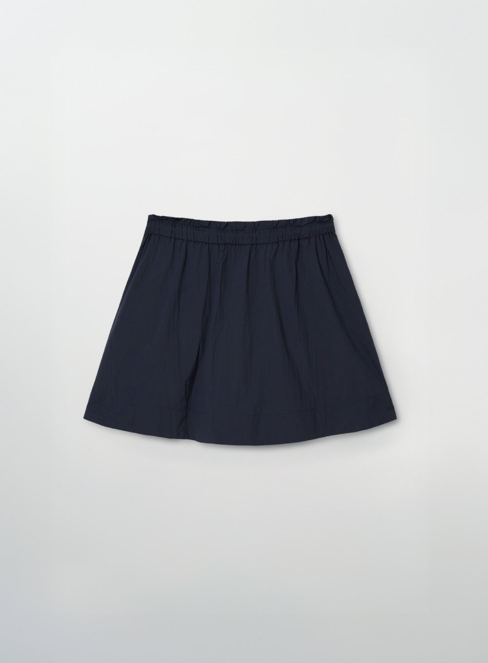 Satur Logo String Nylon Flare Skirt - Navy