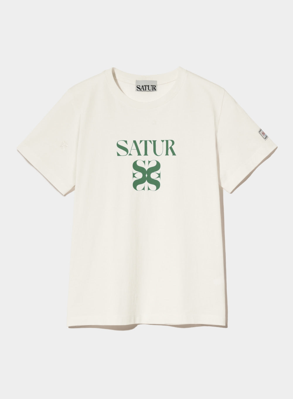 [satur] (W) Classic Logo T-Shirt - Cream Mint