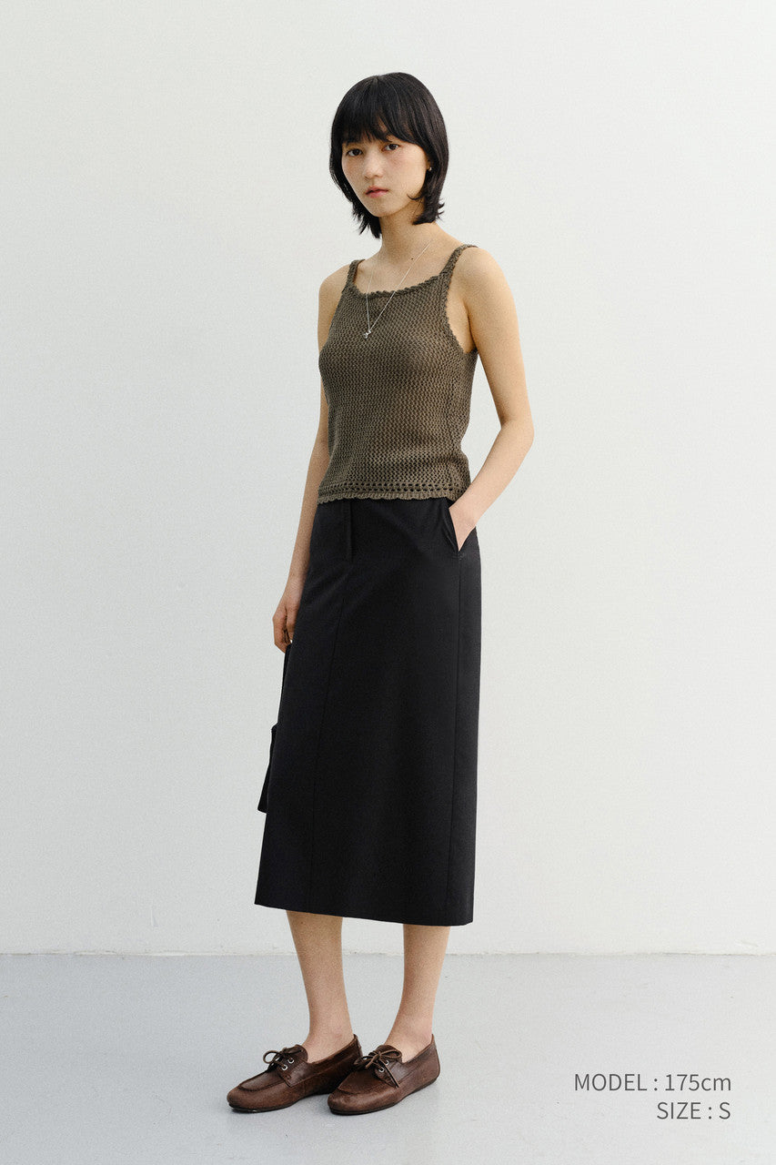 Dunst H-Line Long Skirt Black