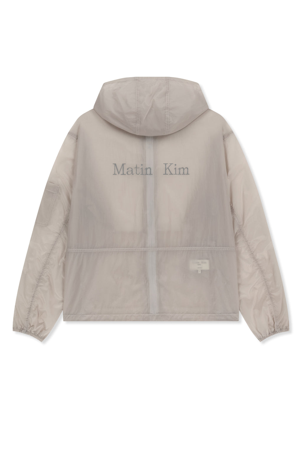Matinkim Back Logo Hoody Windbreaker For Men IN Light Grey