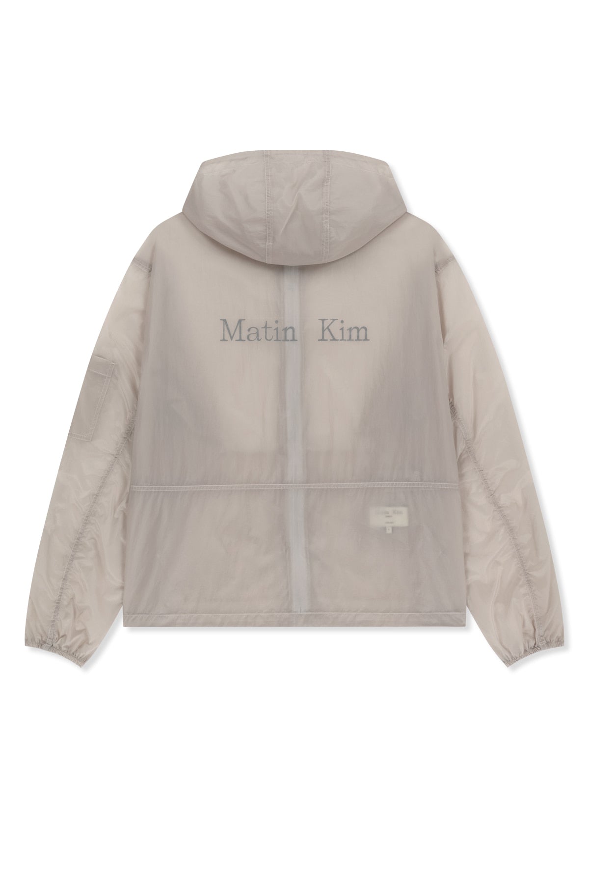 Matinkim Back Logo Hoody Windbreaker For Men IN Light Grey