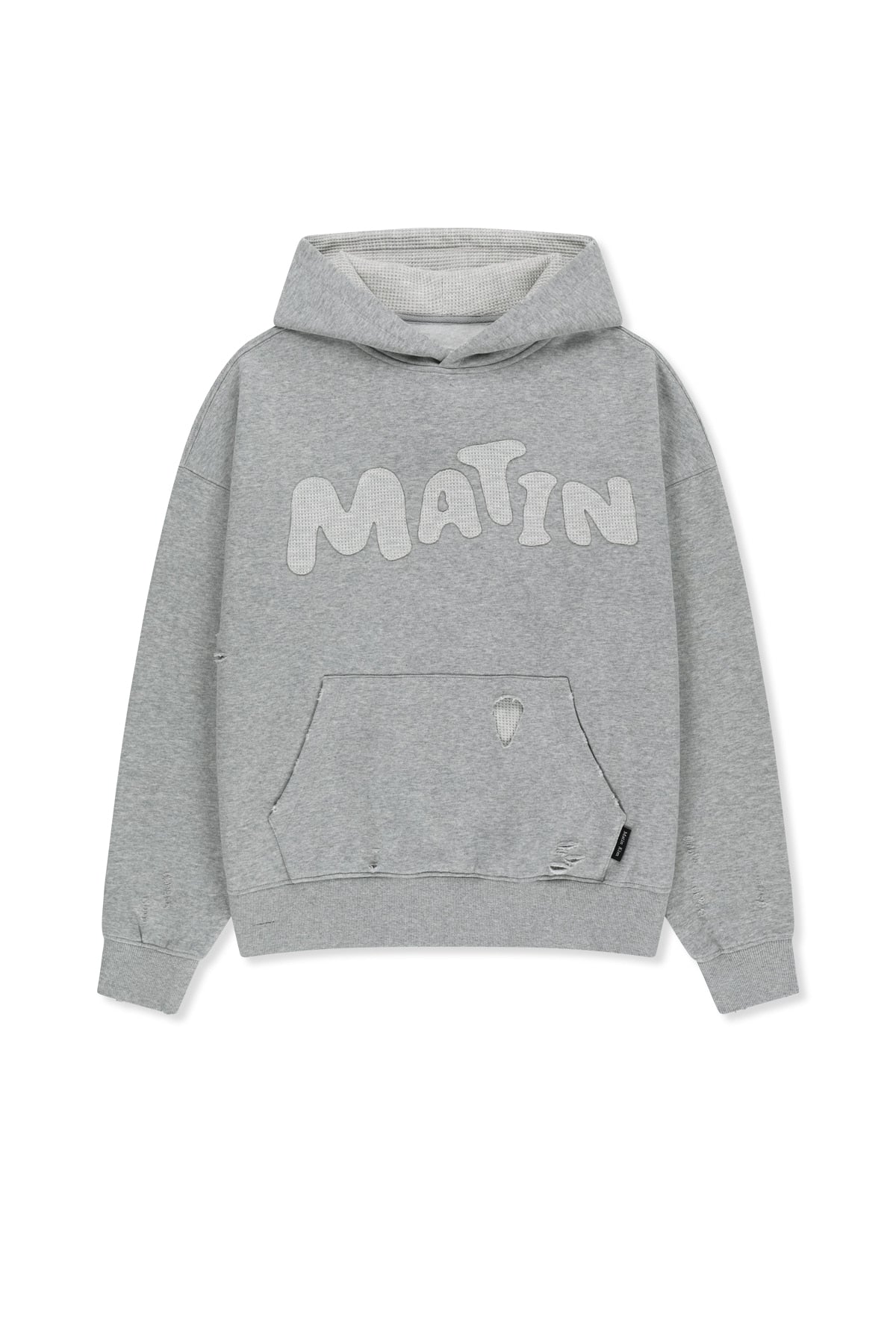 Matinkim Waffle Applique Logo Hood Top IN Grey