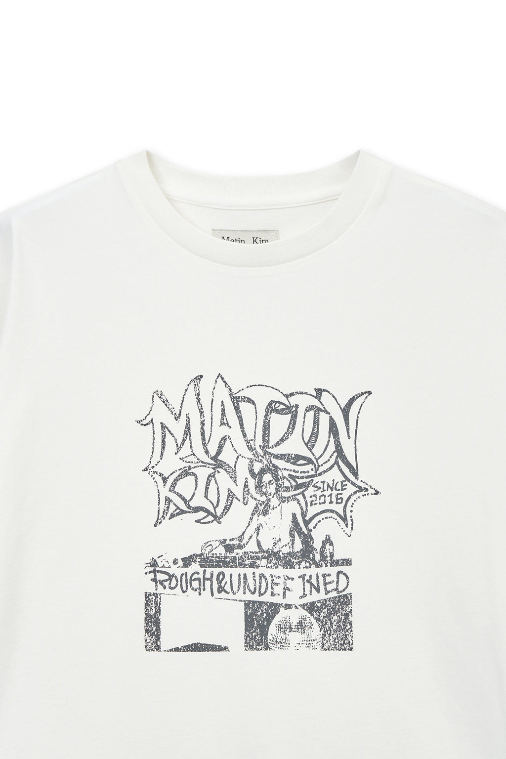 Matinkim Vintage Graffiti Artwork Top IN White