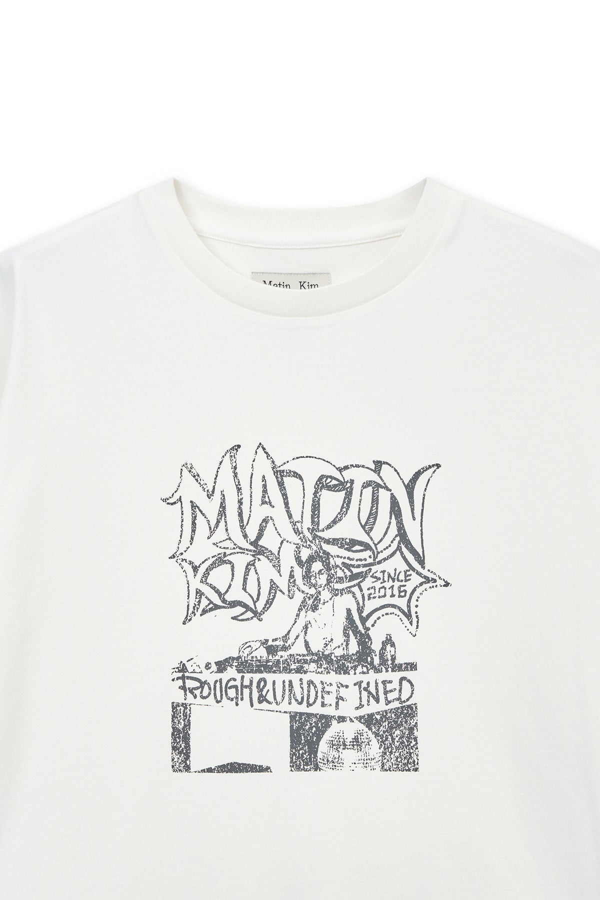 Matinkim Vintage Graffiti Artwork Top IN White
