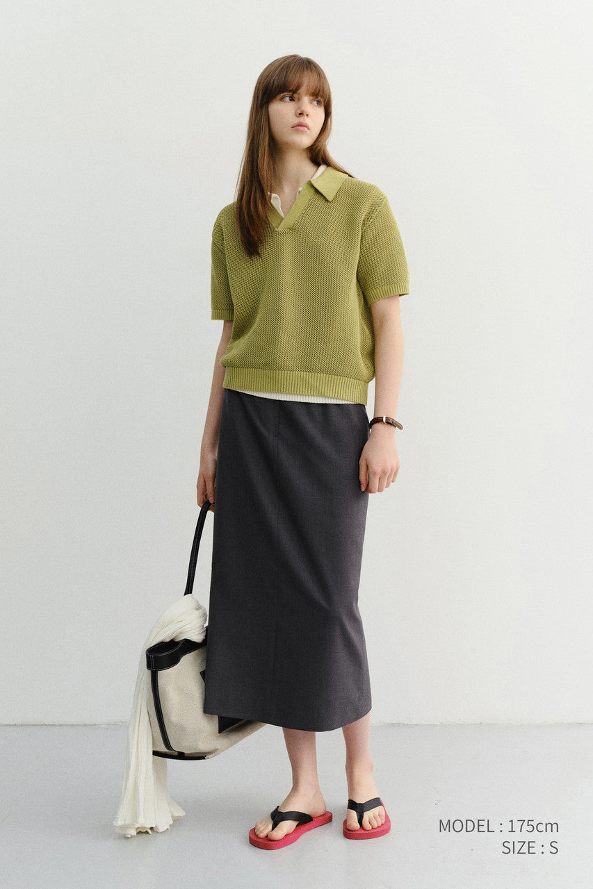 Dunst H-Line Long Skirt Deep Grey