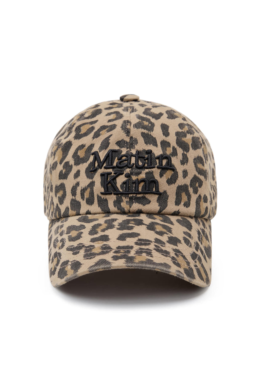 [matinkim] Matin Leopard Volume Logo Ball Cap IN Dark Beige