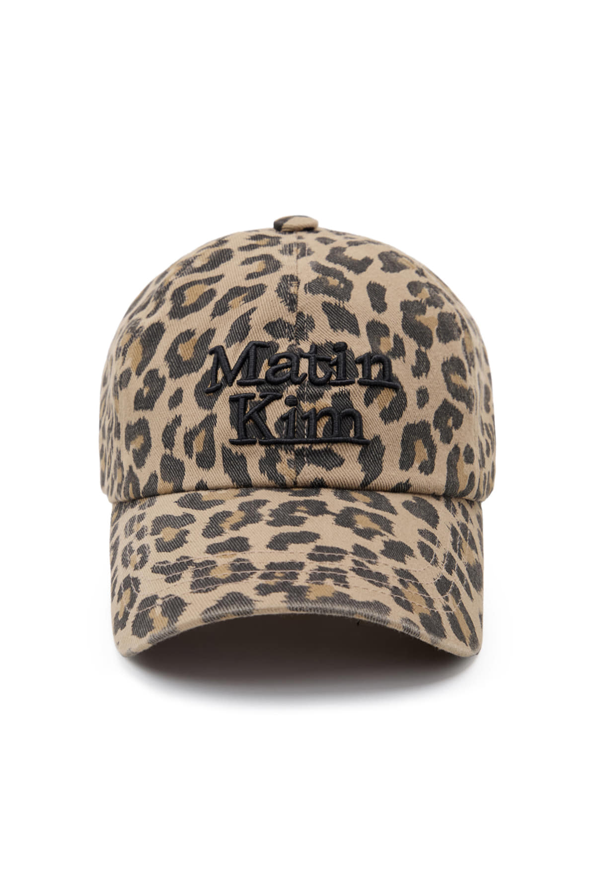 [matinkim] Matin Leopard Volume Logo Ball Cap IN Dark Beige