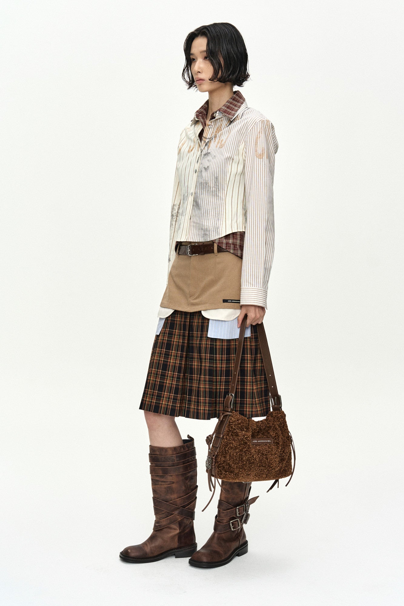 Andersson Bell Necklace & Choker Trompe-L'Oeil Graphic Shirt