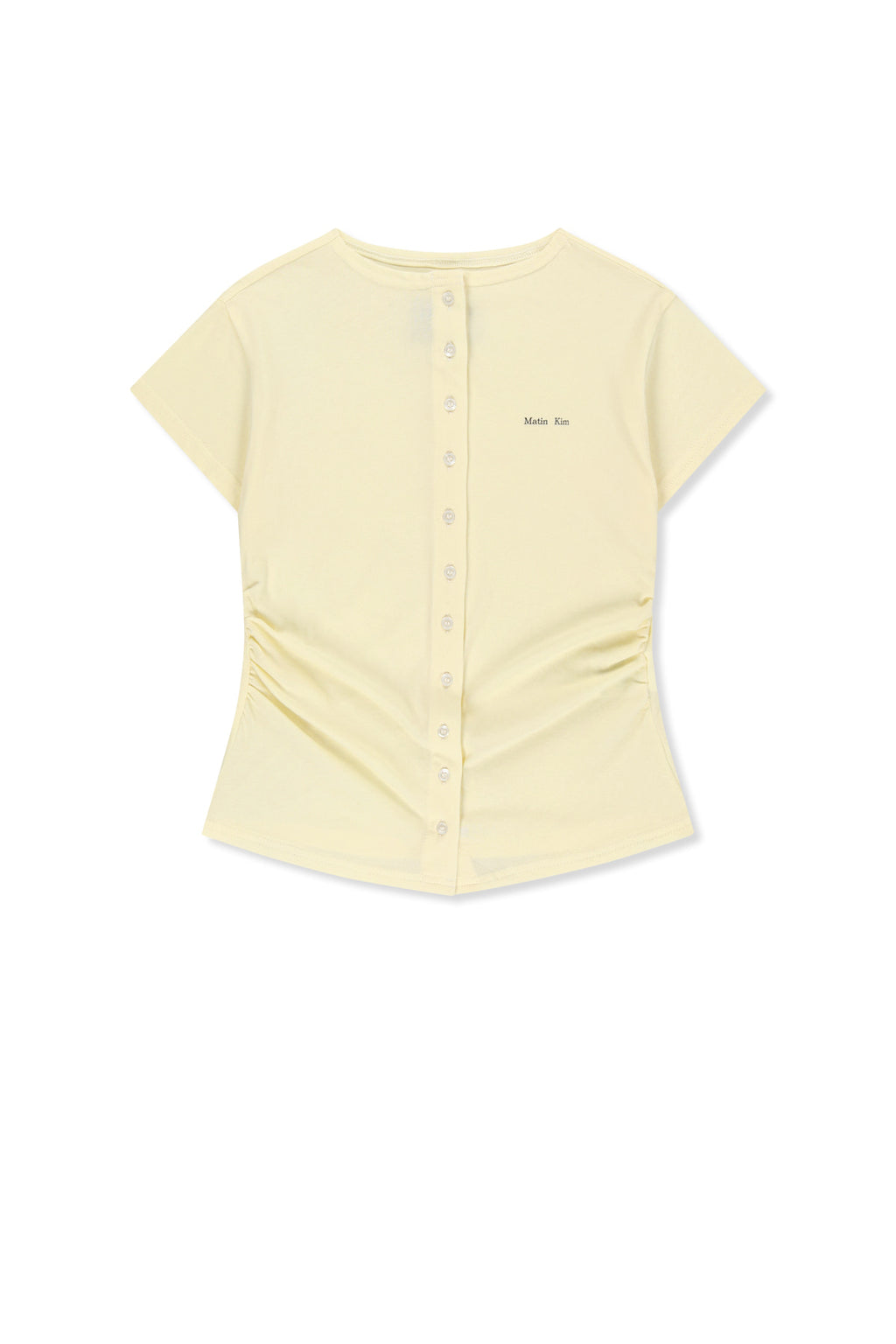 Matinkim Side Shirring Button Top IN Cream