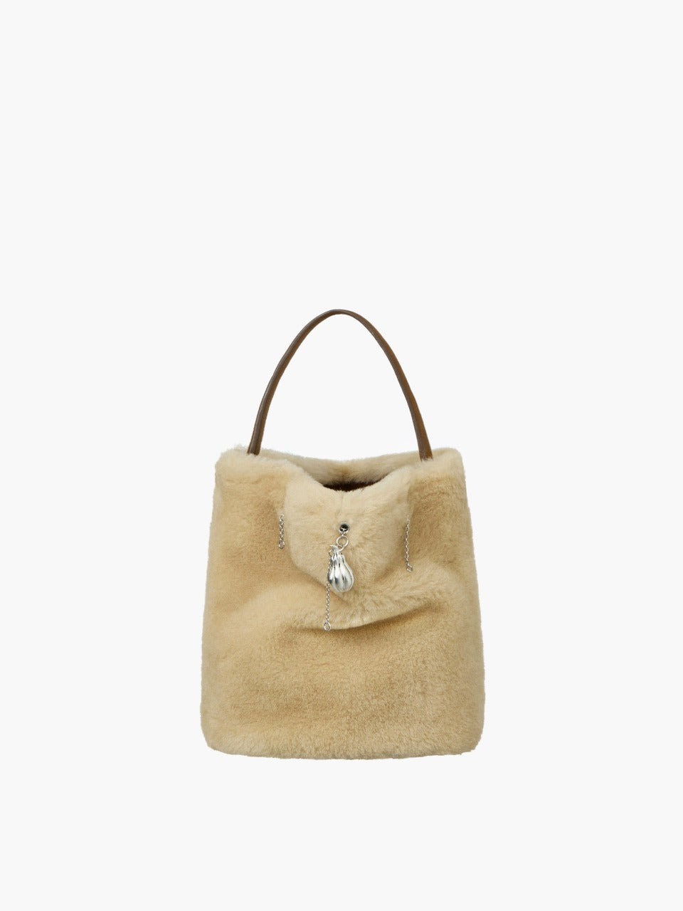 Margesherwood Wired Bucket beige shearling+chestnut nubuck