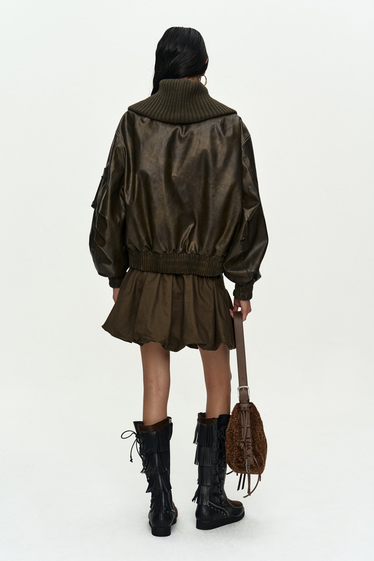Andersson Bell Knit-Collar MA-1 Bomber Jacket