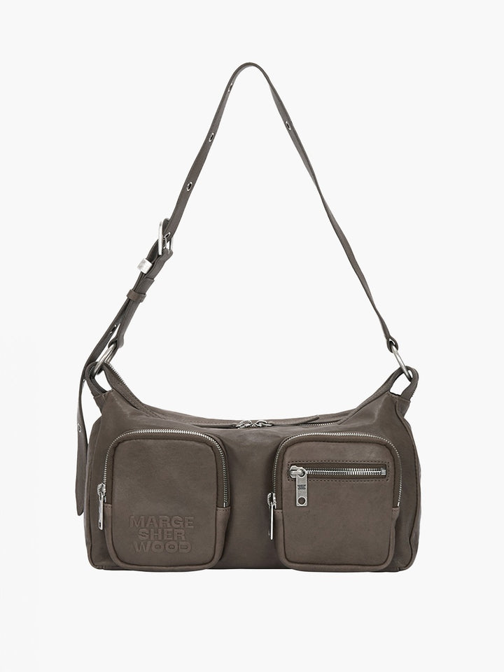 Marge Sherwood Outpocket Hobo taupe washed nappa
