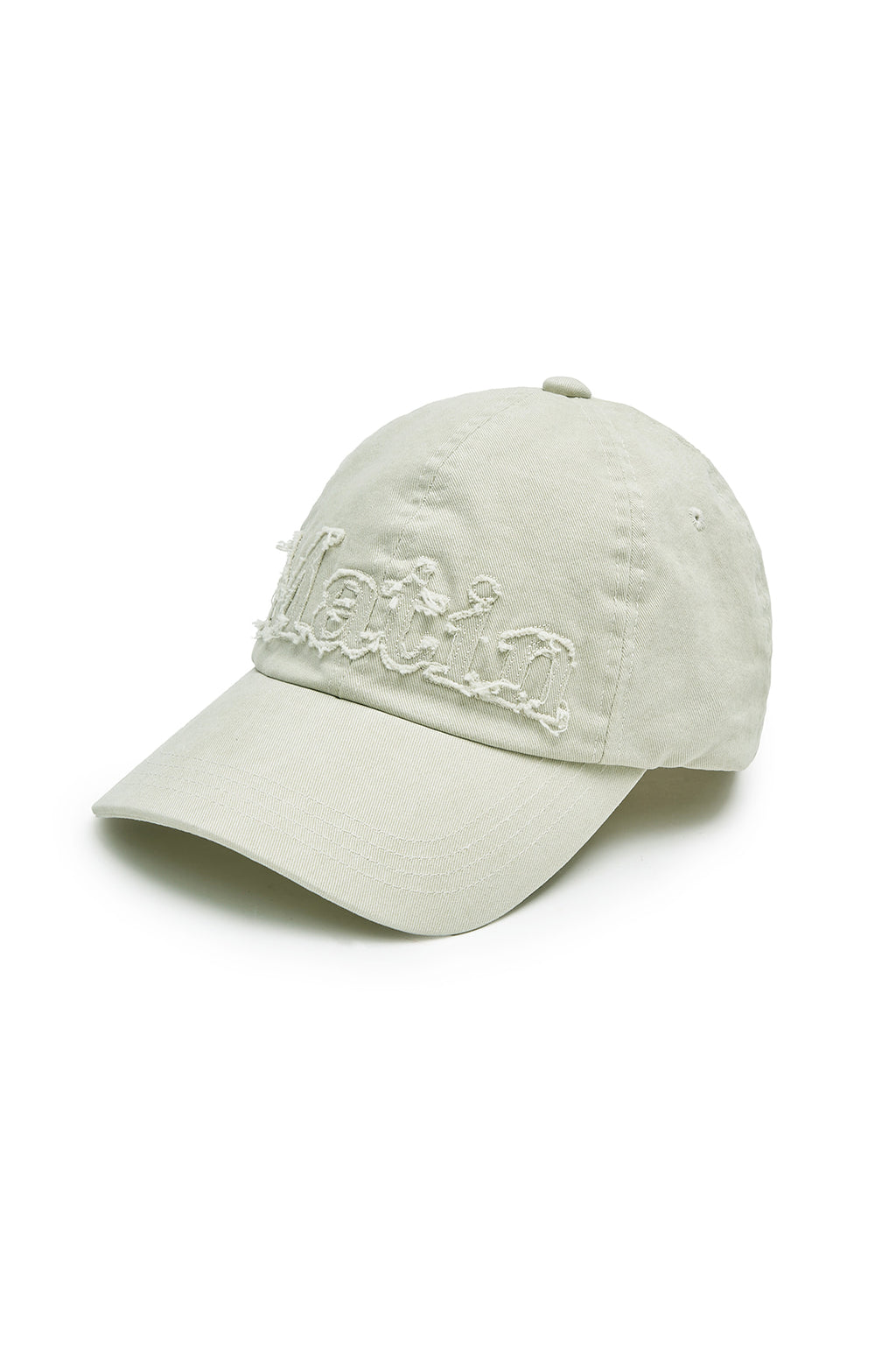 Matinkim Rough Cut Applique Ball Cap IN Light Beige
