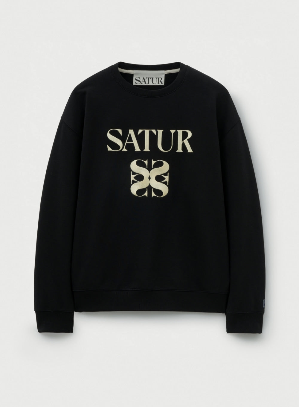 [satur] Classic Logo Sweatshirt - Classic Black