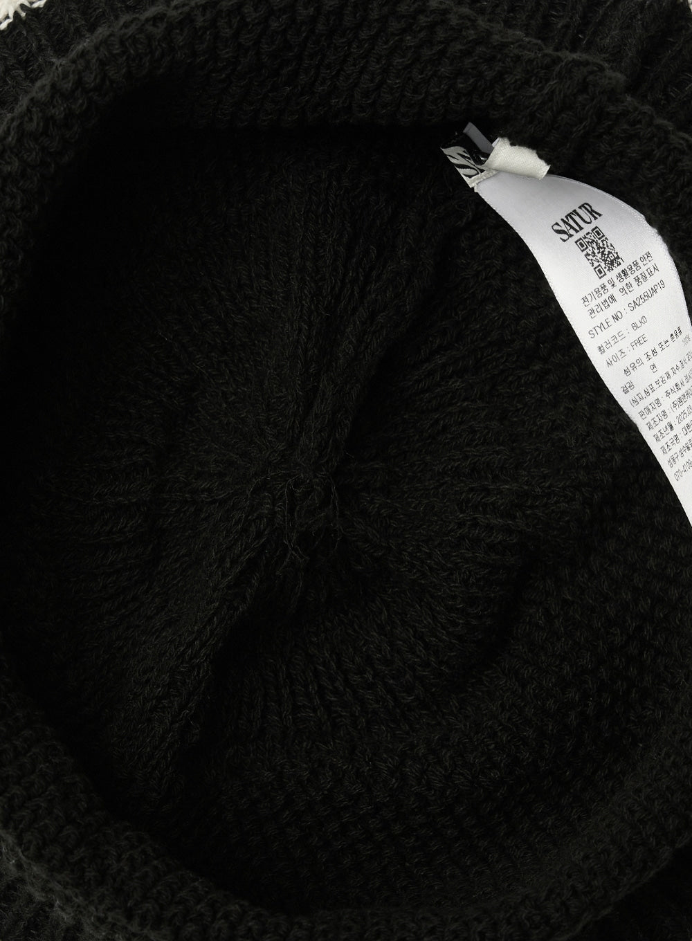 [satur] Summer Knit Bucket Hat - Black