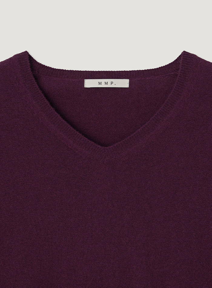 Mango Maniplease Bant V Knit Plum
