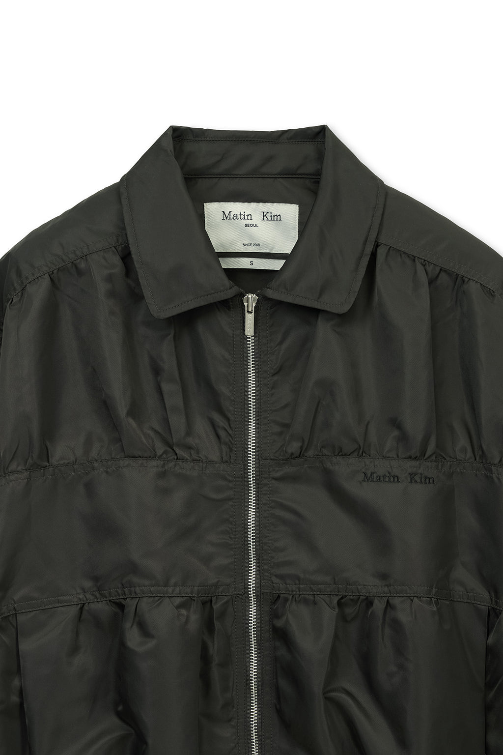 Matinkim Small Logo Shirring Jumper IN Khaki
