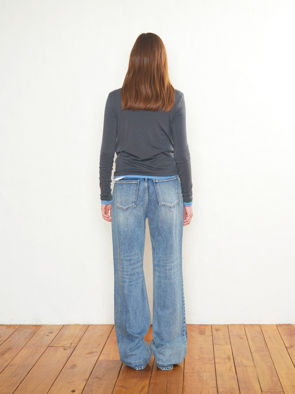 Low Classic Lc Wool Jersey T-Shirt Charcoal