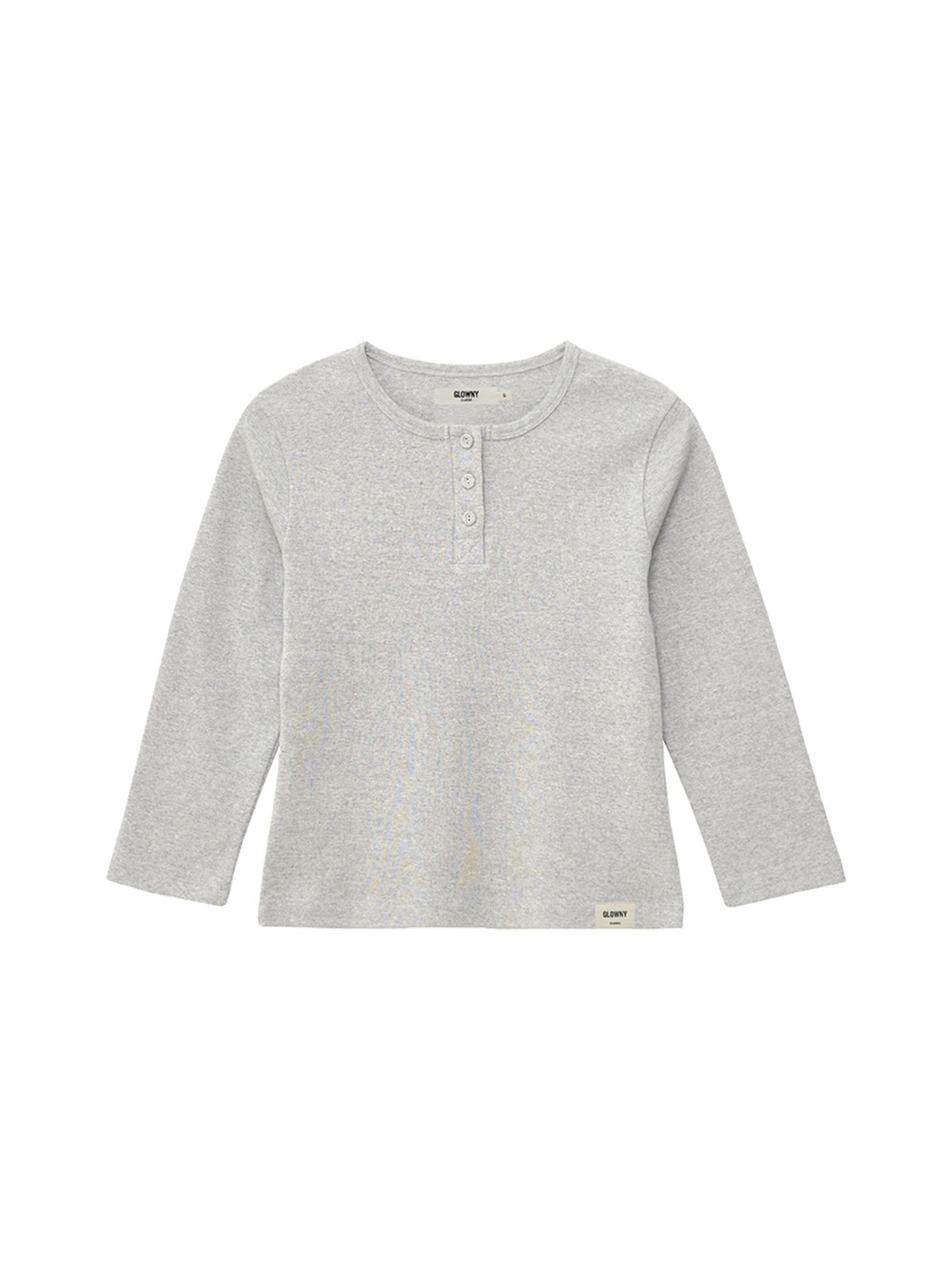 GLOWNY 3/4 Button Fly Tee (Melange Gray)