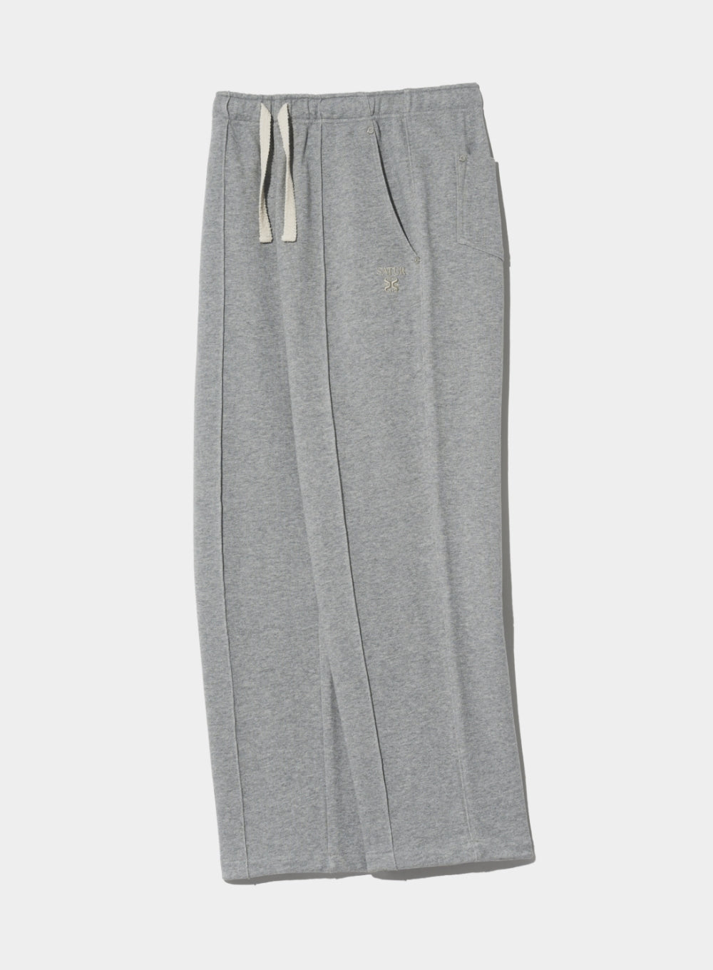 [satur] Etna Lounge Straight Sweatpants - Melange Gray