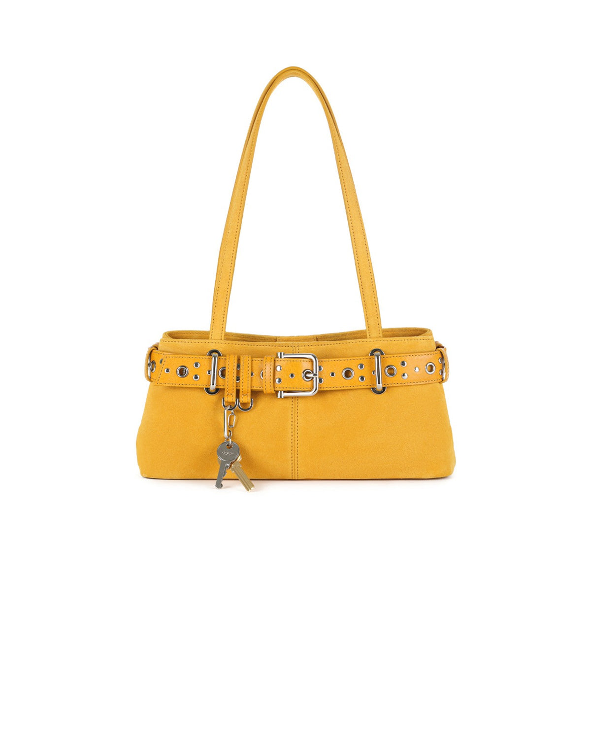 Osoi Shoulder Brocle Mini Suede Mustard Combi